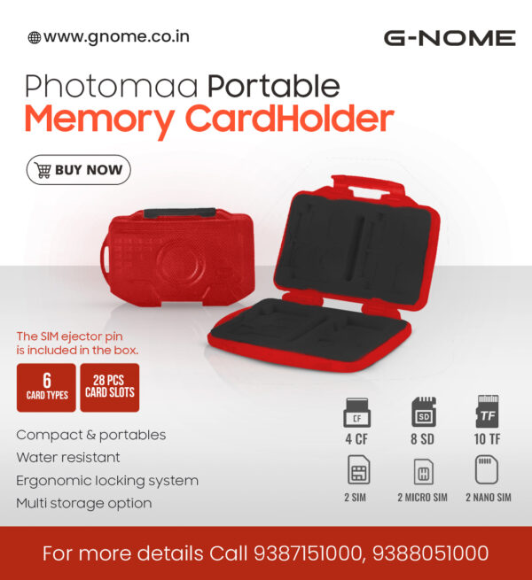 Photomaa Portable Memory CardHolder( RED ) - Image 2